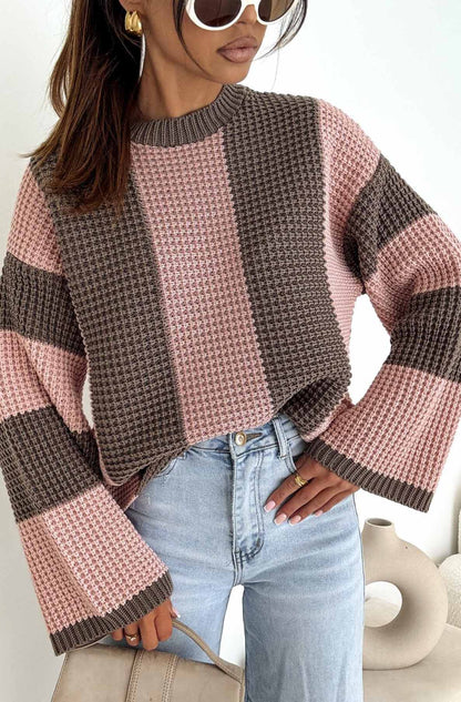 Reyana Strip Wide Sleeve Jumper